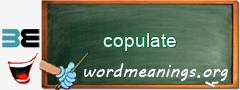 WordMeaning blackboard for copulate